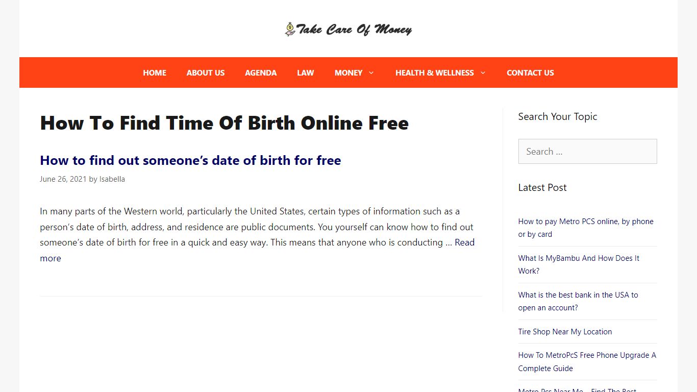 How To Find Time Of Birth Online Free